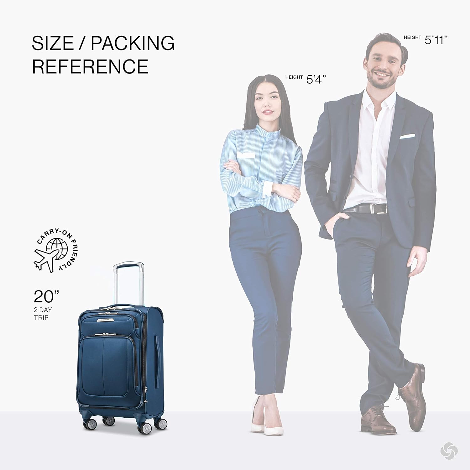 Samsonite Solyte DLX Softside Expandable Luggage with Spinner Wheels, Midnight Black, Checked-Medium 25-Inch - Image 2